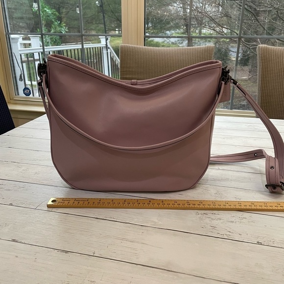 COACH Women's Soft Tabby Leather Hobo Shoulder Bag crossbody purple minimalist - Picture 13 of 15